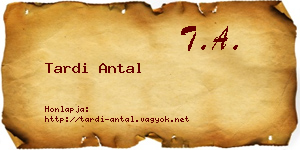 Tardi Antal névjegykártya